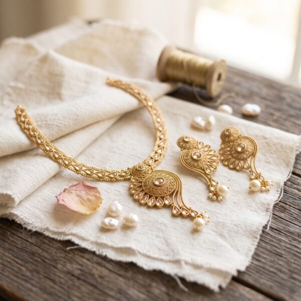 Traditional Rajwari Jewellery Set